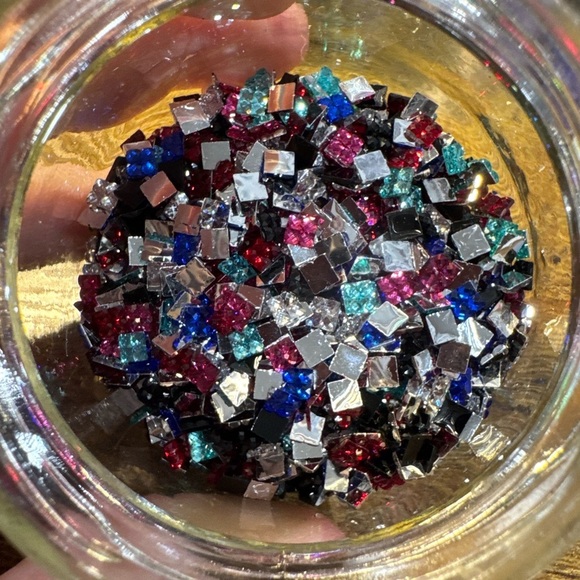 None Other - Colorful Square Rhinestones- mix of colors